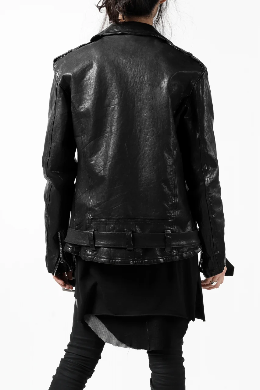 ISAMU KATAYAMA BACKLASH DOUBLE BREASTED JACKET / DOUBLE-SHOULDER OBJECT DYED (BLACK) - Image 74