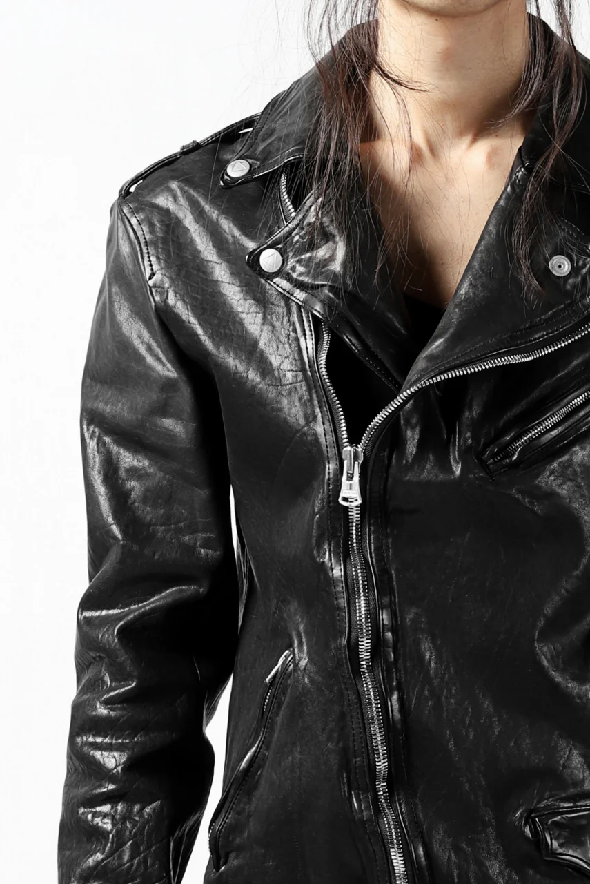 ISAMU KATAYAMA BACKLASH DOUBLE BREASTED JACKET / DOUBLE-SHOULDER OBJECT DYED (BLACK) - Image 79
