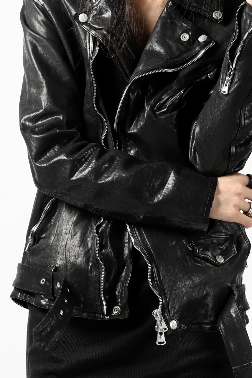 ISAMU KATAYAMA BACKLASH DOUBLE BREASTED JACKET / DOUBLE-SHOULDER OBJECT DYED (BLACK) - Image 81