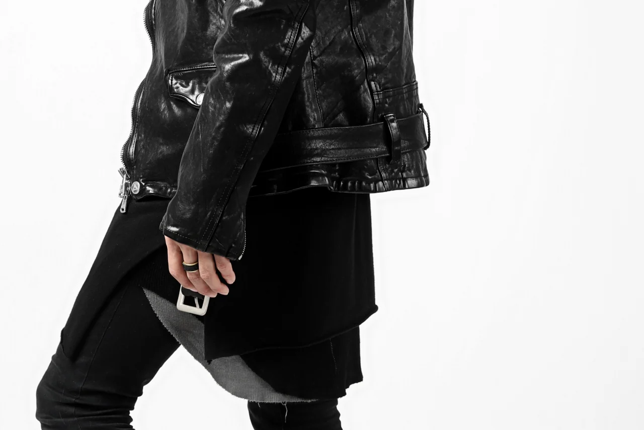 ISAMU KATAYAMA BACKLASH DOUBLE BREASTED JACKET / DOUBLE-SHOULDER OBJECT DYED (BLACK) - Image 92