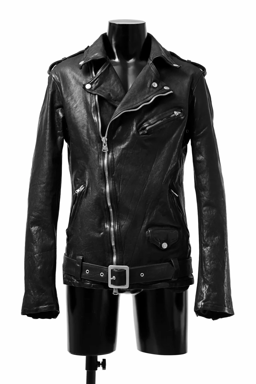 ISAMU KATAYAMA BACKLASH DOUBLE BREASTED JACKET / DOUBLE-SHOULDER OBJECT DYED (BLACK)