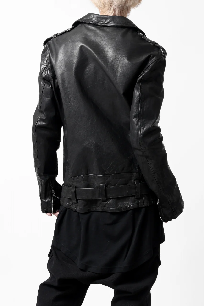 ISAMU KATAYAMA BACKLASH DOUBLE BREASTED JACKET / DOUBLE-SHOULDER OBJECT DYED (BLACK) - Image 10