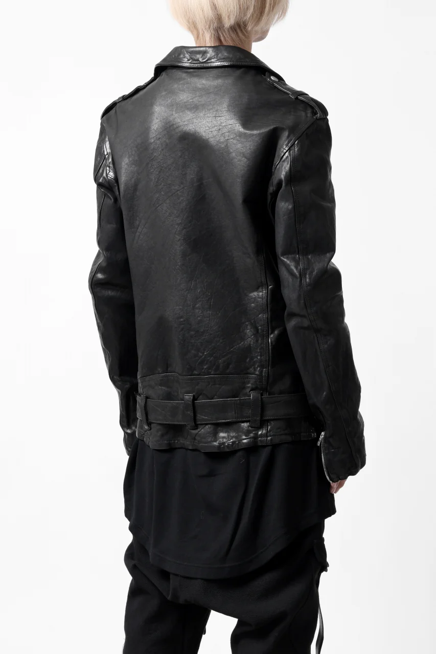 ISAMU KATAYAMA BACKLASH DOUBLE BREASTED JACKET / DOUBLE-SHOULDER OBJECT DYED (BLACK) - Image 13