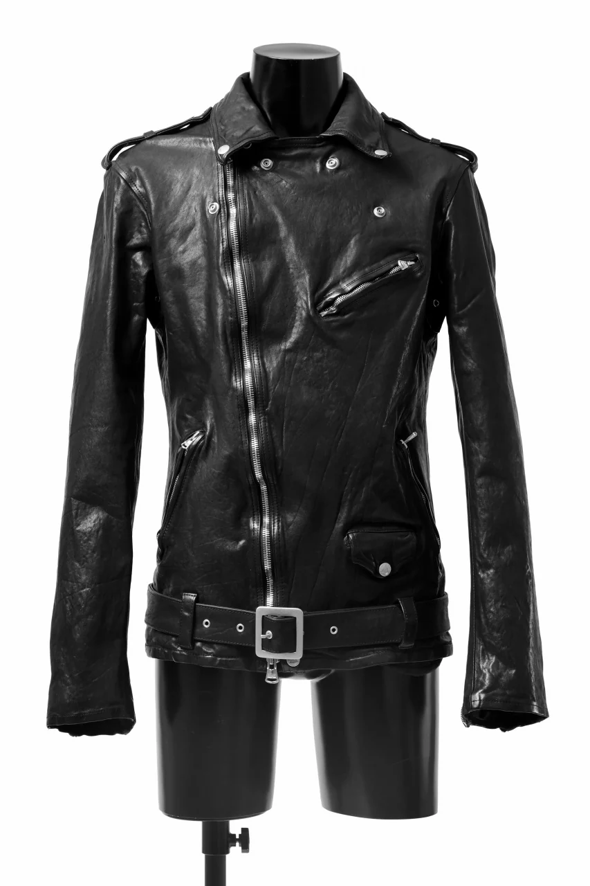 ISAMU KATAYAMA BACKLASH DOUBLE BREASTED JACKET / DOUBLE-SHOULDER OBJECT DYED (BLACK) - Image 17