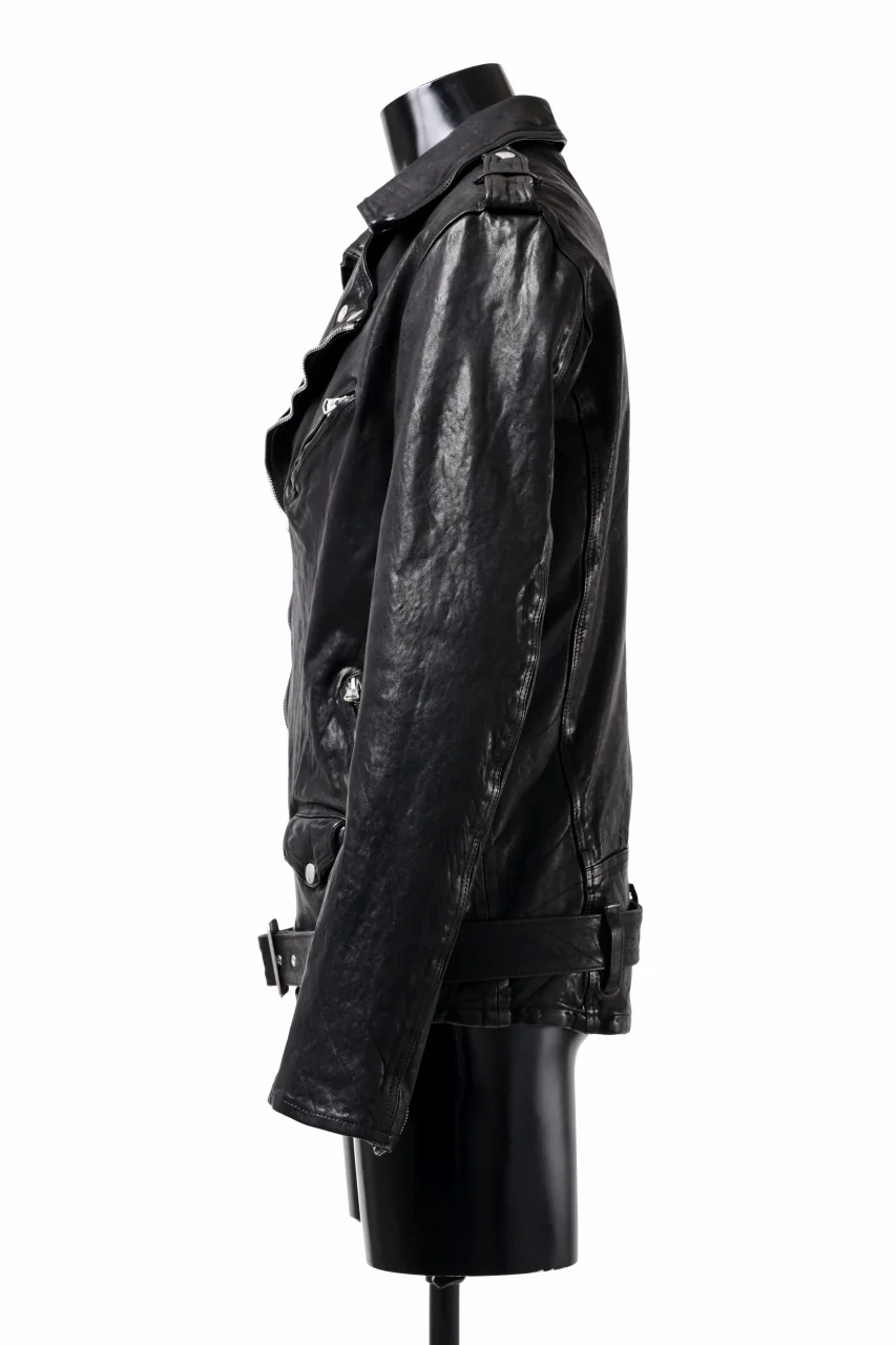 ISAMU KATAYAMA BACKLASH DOUBLE BREASTED JACKET / DOUBLE-SHOULDER OBJECT DYED (BLACK) - Image 19