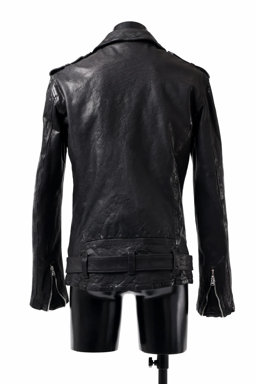 ISAMU KATAYAMA BACKLASH DOUBLE BREASTED JACKET / DOUBLE-SHOULDER OBJECT DYED (BLACK) - Image 20