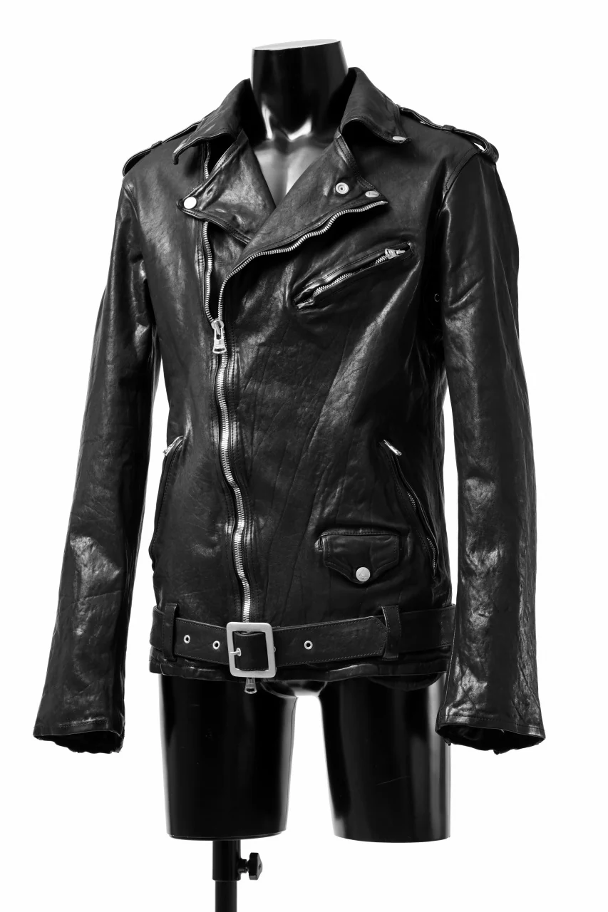 ISAMU KATAYAMA BACKLASH DOUBLE BREASTED JACKET / DOUBLE-SHOULDER OBJECT DYED (BLACK) - Image 21