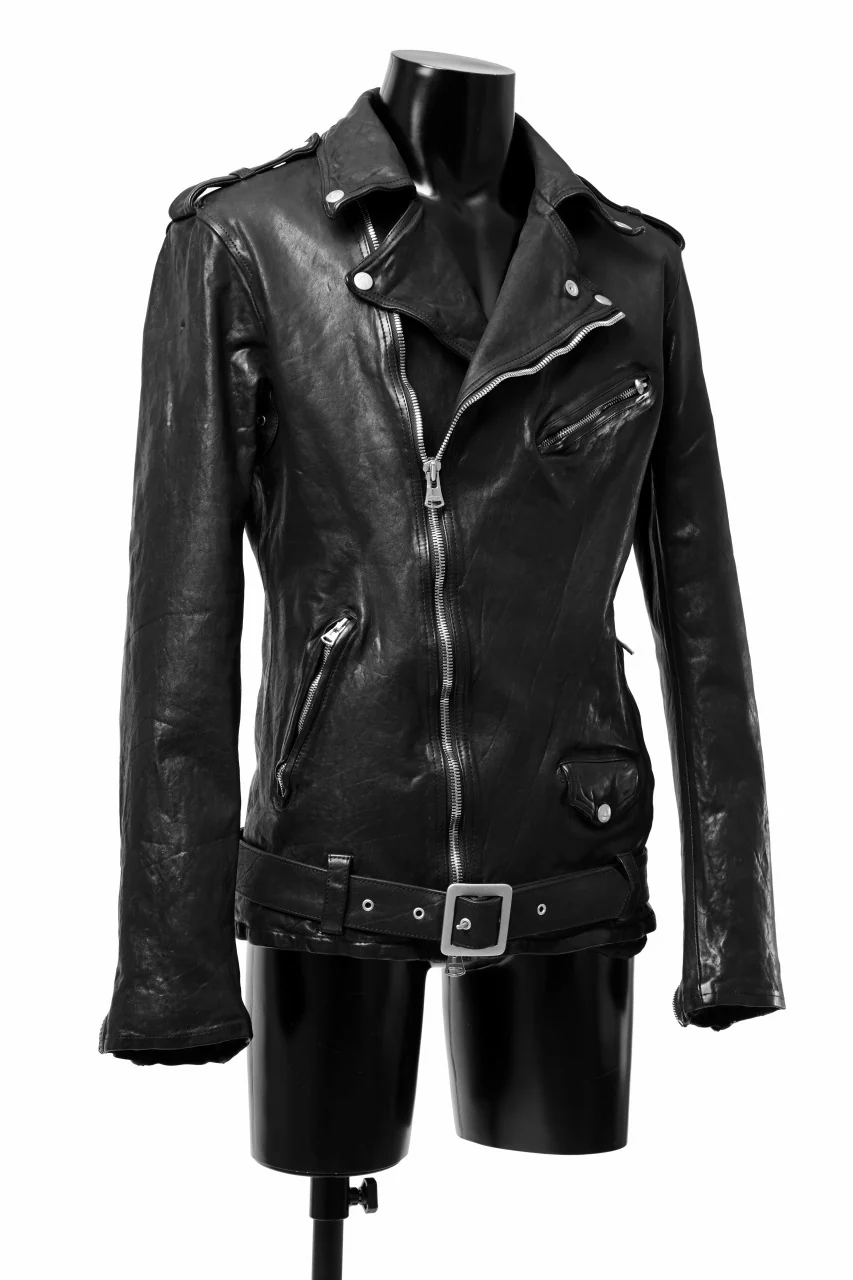ISAMU KATAYAMA BACKLASH DOUBLE BREASTED JACKET / DOUBLE-SHOULDER OBJECT DYED (BLACK) - Image 22
