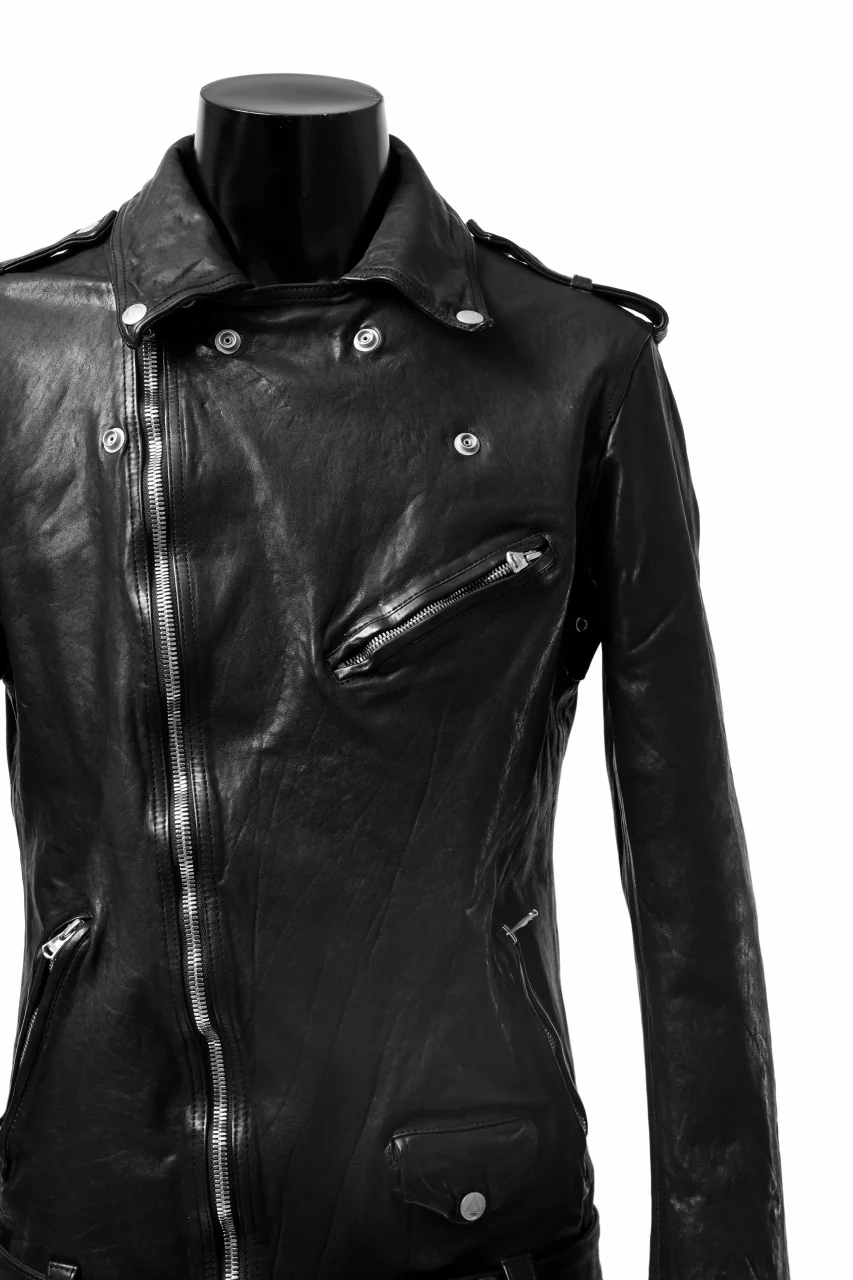 ISAMU KATAYAMA BACKLASH DOUBLE BREASTED JACKET / DOUBLE-SHOULDER OBJECT DYED (BLACK) - Image 23