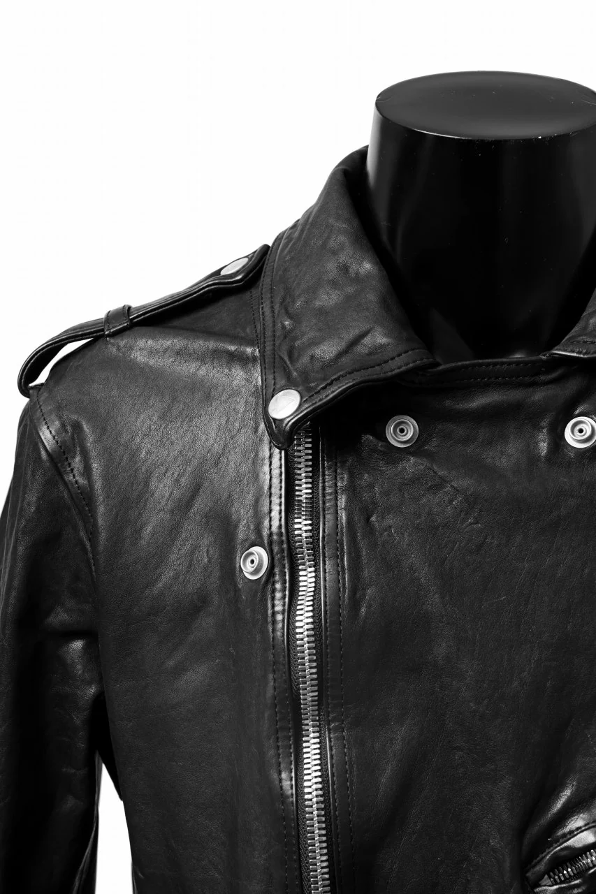 ISAMU KATAYAMA BACKLASH DOUBLE BREASTED JACKET / DOUBLE-SHOULDER OBJECT DYED (BLACK) - Image 25