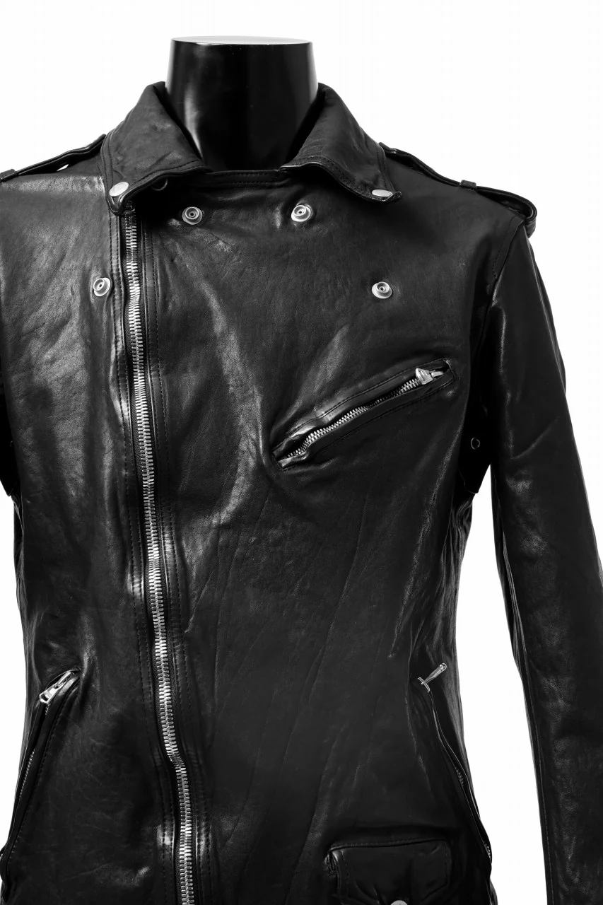 ISAMU KATAYAMA BACKLASH DOUBLE BREASTED JACKET / DOUBLE-SHOULDER OBJECT DYED (BLACK) - Image 26