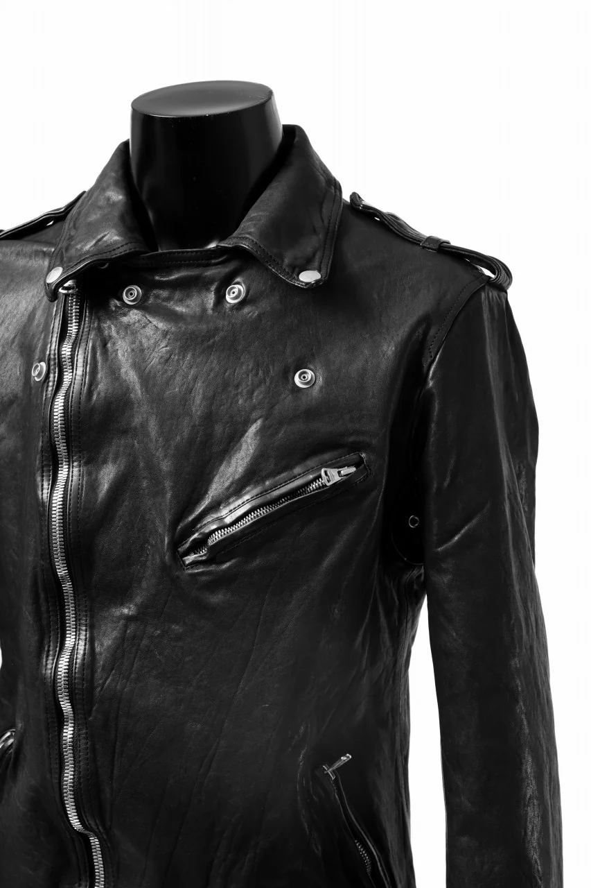 ISAMU KATAYAMA BACKLASH DOUBLE BREASTED JACKET / DOUBLE-SHOULDER OBJECT DYED (BLACK) - Image 27