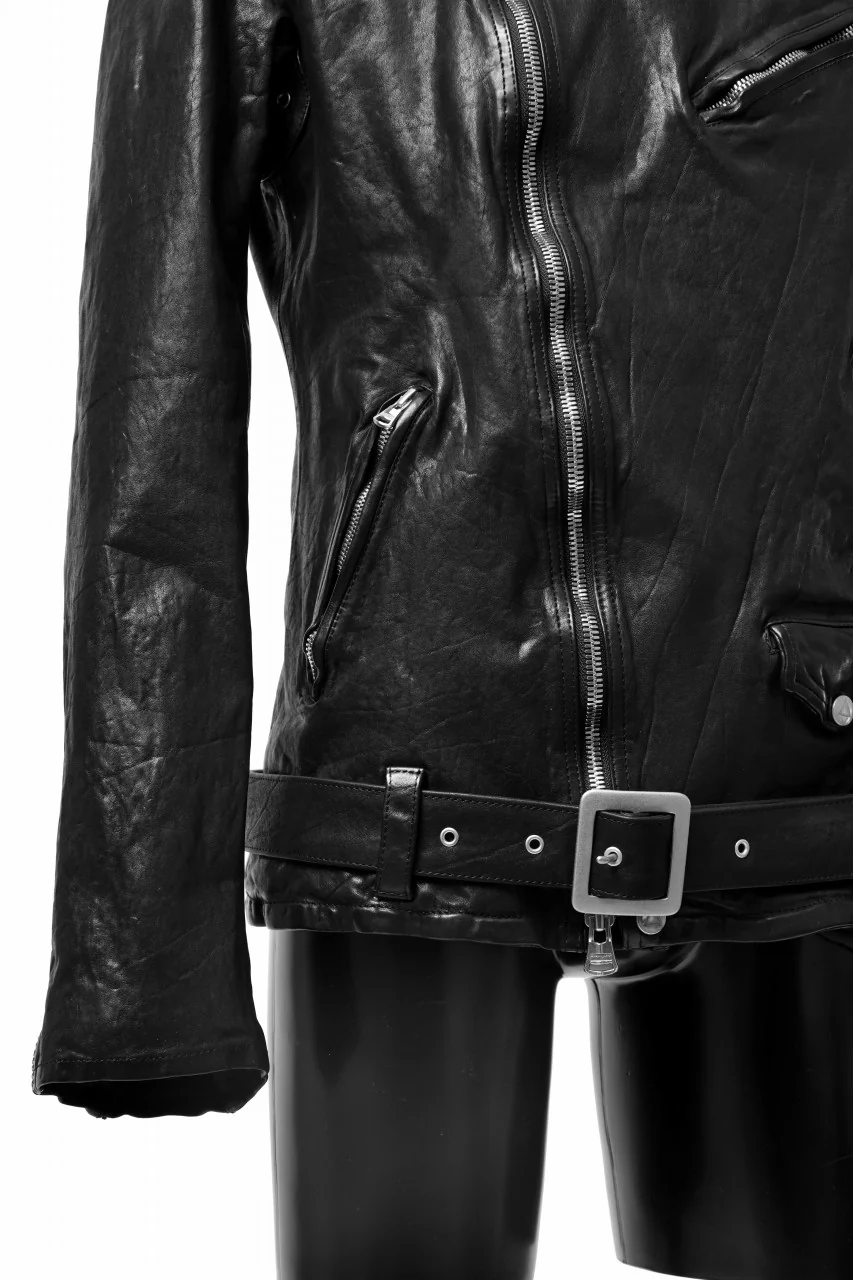 ISAMU KATAYAMA BACKLASH DOUBLE BREASTED JACKET / DOUBLE-SHOULDER OBJECT DYED (BLACK) - Image 28