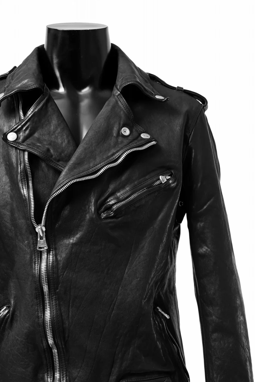 ISAMU KATAYAMA BACKLASH DOUBLE BREASTED JACKET / DOUBLE-SHOULDER OBJECT DYED (BLACK) - Image 29