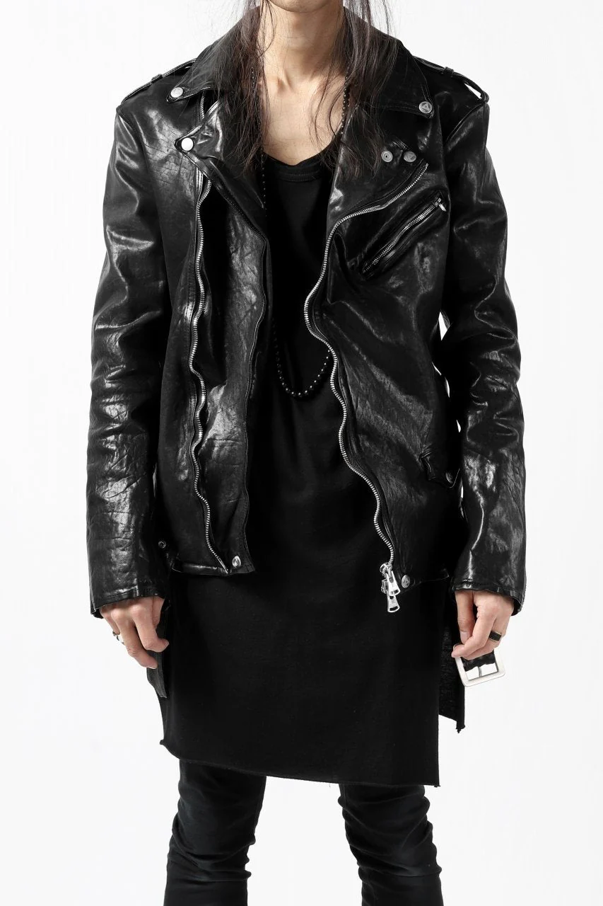 ISAMU KATAYAMA BACKLASH DOUBLE BREASTED JACKET / DOUBLE-SHOULDER OBJECT DYED (BLACK) - Image 38