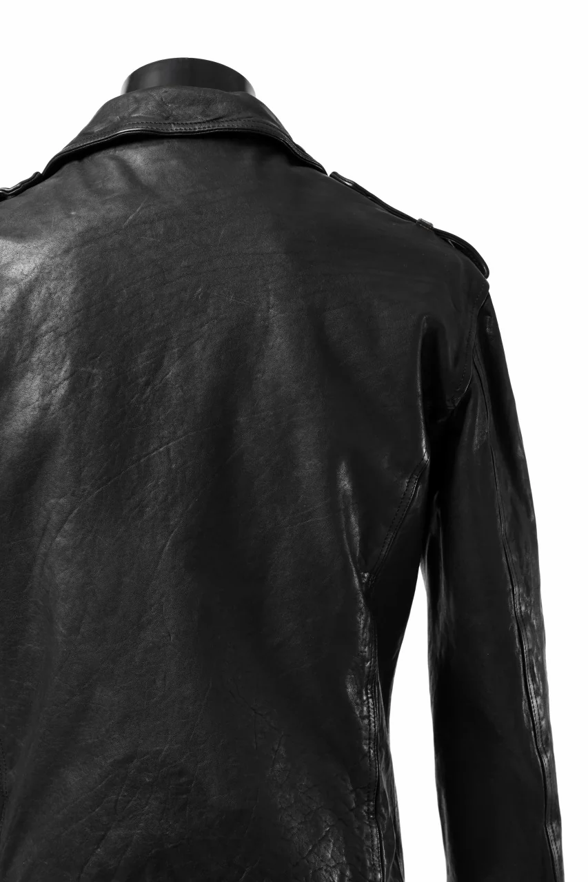 ISAMU KATAYAMA BACKLASH DOUBLE BREASTED JACKET / DOUBLE-SHOULDER OBJECT DYED (BLACK) - Image 39