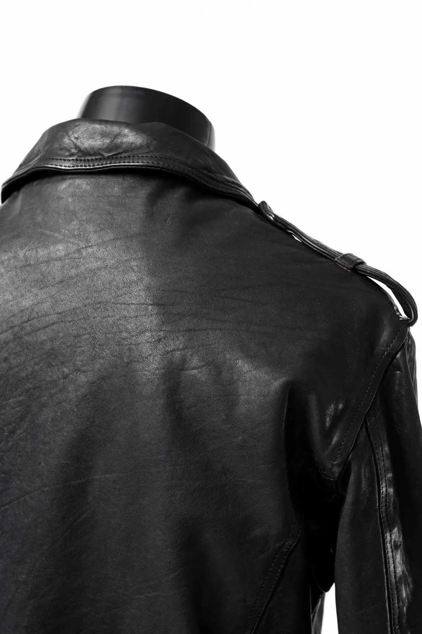 ISAMU KATAYAMA BACKLASH DOUBLE BREASTED JACKET / DOUBLE-SHOULDER OBJECT DYED (BLACK) - Image 40