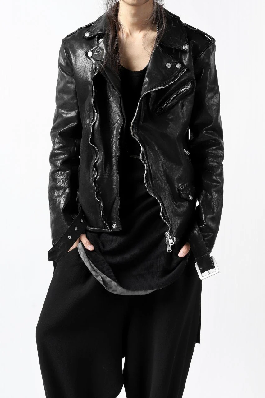 ISAMU KATAYAMA BACKLASH DOUBLE BREASTED JACKET / DOUBLE-SHOULDER OBJECT DYED (BLACK) - Image 43