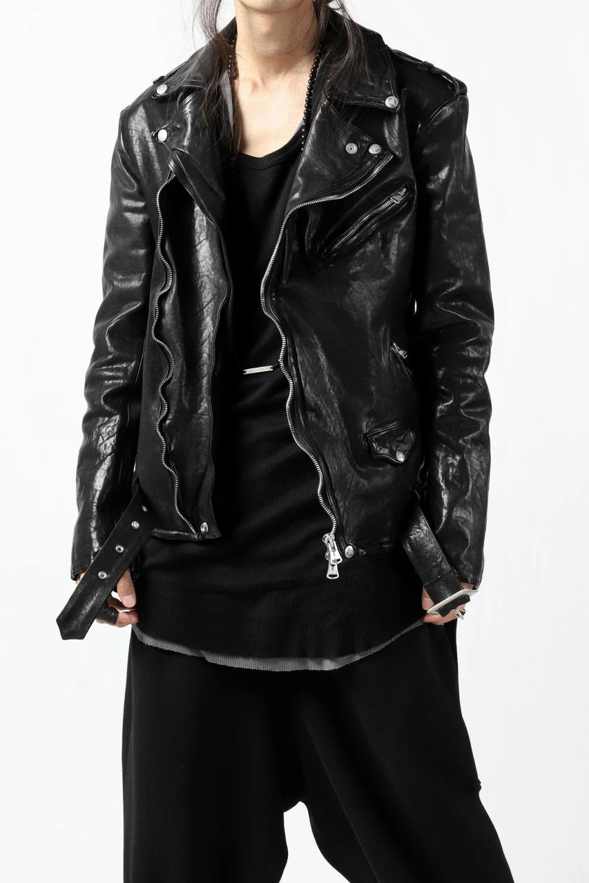ISAMU KATAYAMA BACKLASH DOUBLE BREASTED JACKET / DOUBLE-SHOULDER OBJECT DYED (BLACK) - Image 44
