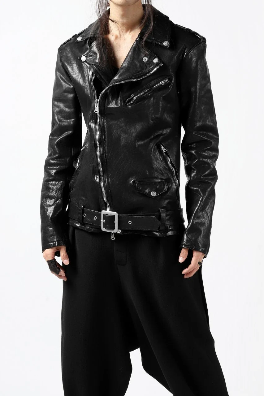 ISAMU KATAYAMA BACKLASH DOUBLE BREASTED JACKET / DOUBLE-SHOULDER OBJECT DYED (BLACK) - Image 45