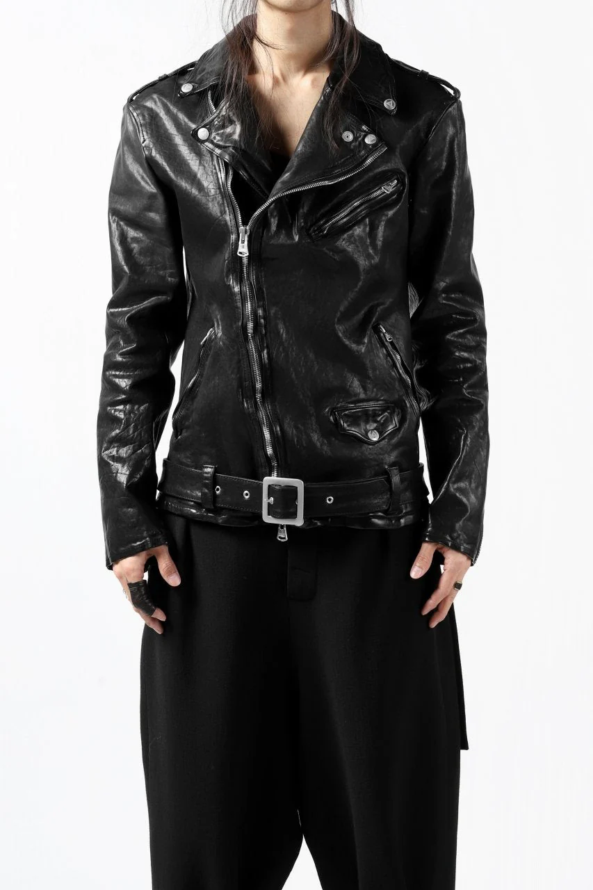 ISAMU KATAYAMA BACKLASH DOUBLE BREASTED JACKET / DOUBLE-SHOULDER OBJECT DYED (BLACK) - Image 46