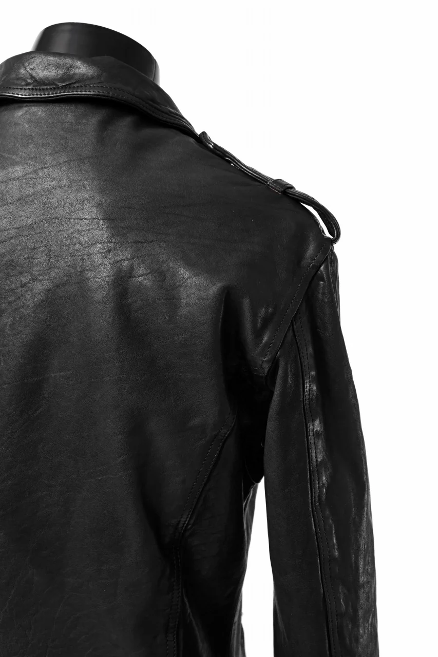 ISAMU KATAYAMA BACKLASH DOUBLE BREASTED JACKET / DOUBLE-SHOULDER OBJECT DYED (BLACK) - Image 47