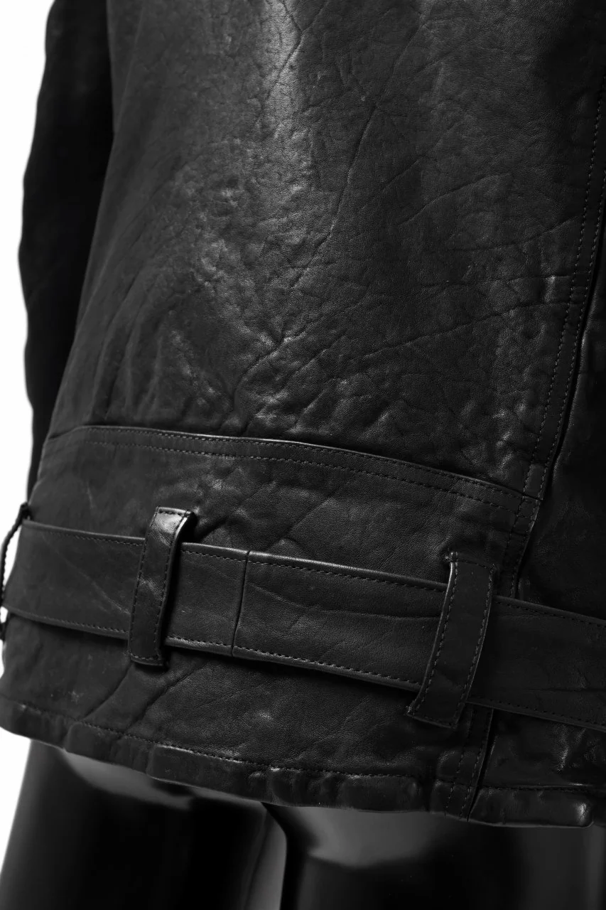 ISAMU KATAYAMA BACKLASH DOUBLE BREASTED JACKET / DOUBLE-SHOULDER OBJECT DYED (BLACK) - Image 48