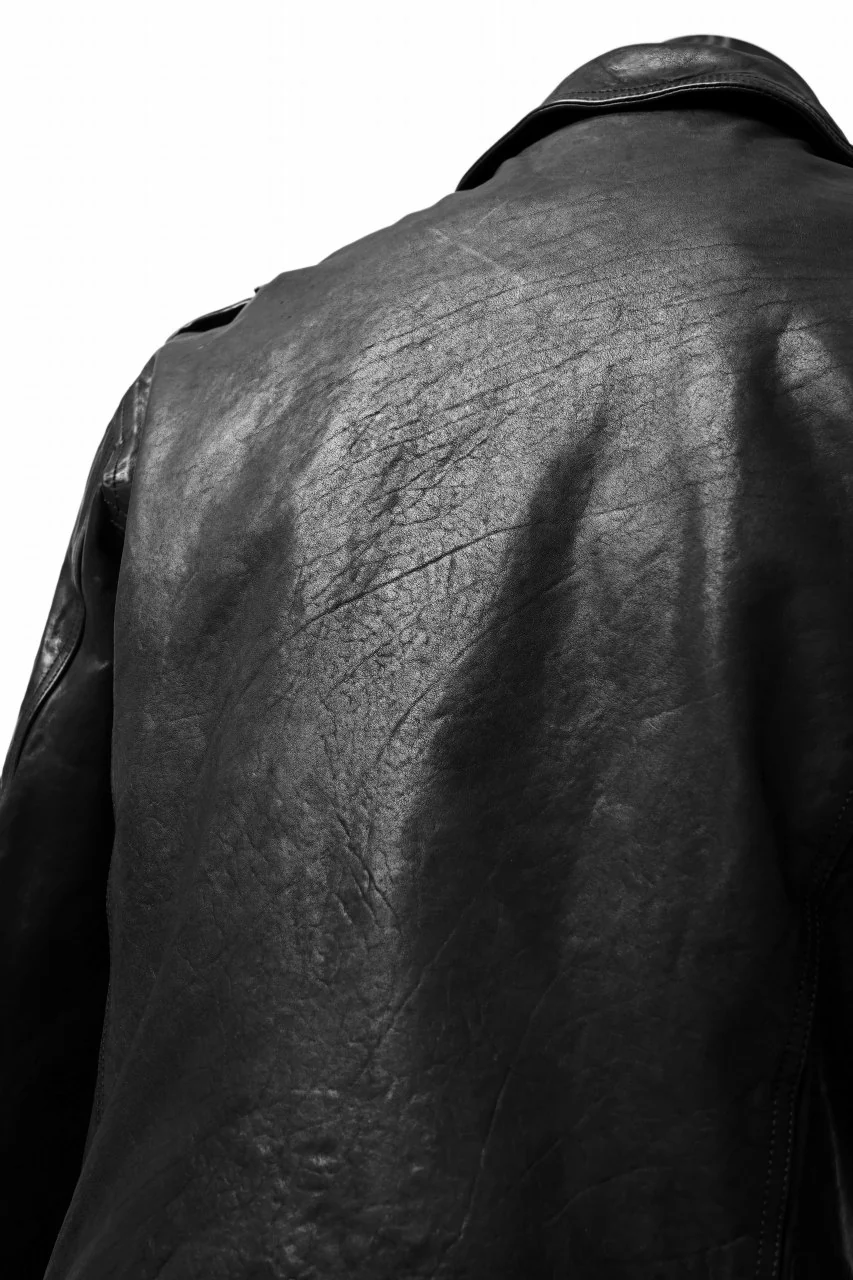 ISAMU KATAYAMA BACKLASH DOUBLE BREASTED JACKET / DOUBLE-SHOULDER OBJECT DYED (BLACK) - Image 49