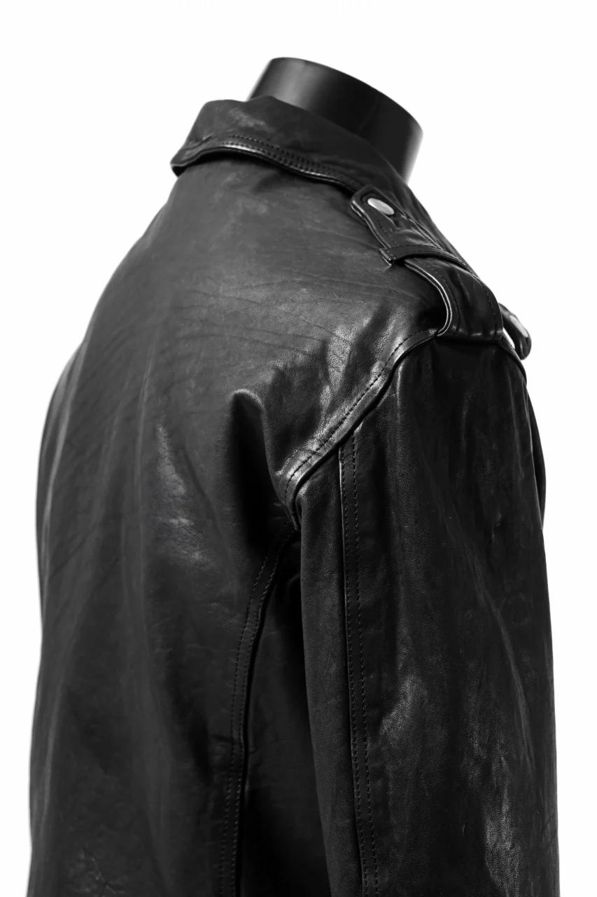 ISAMU KATAYAMA BACKLASH DOUBLE BREASTED JACKET / DOUBLE-SHOULDER OBJECT DYED (BLACK) - Image 53