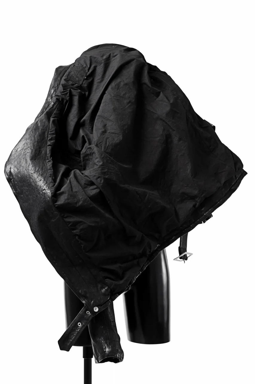 ISAMU KATAYAMA BACKLASH DOUBLE BREASTED JACKET / DOUBLE-SHOULDER OBJECT DYED (BLACK) - Image 55