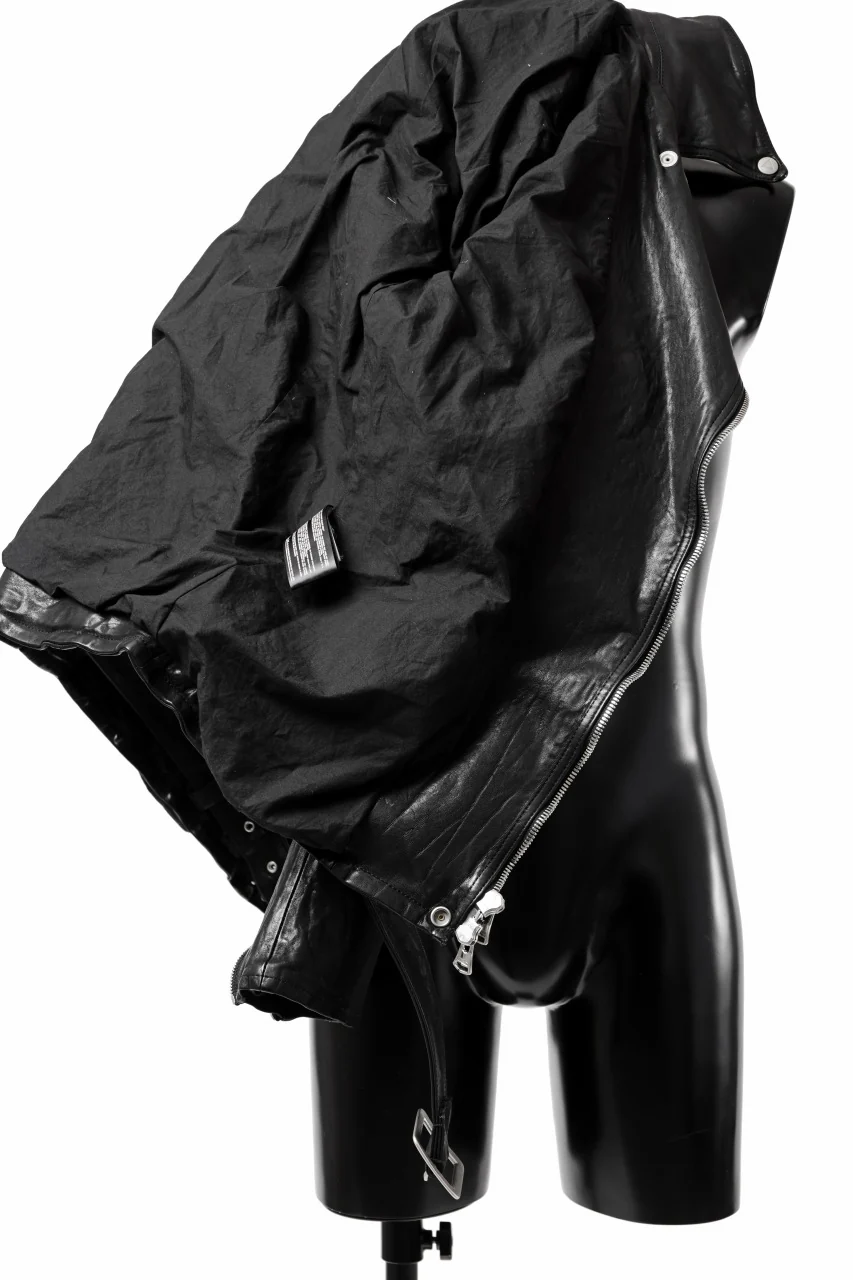 ISAMU KATAYAMA BACKLASH DOUBLE BREASTED JACKET / DOUBLE-SHOULDER OBJECT DYED (BLACK) - Image 56