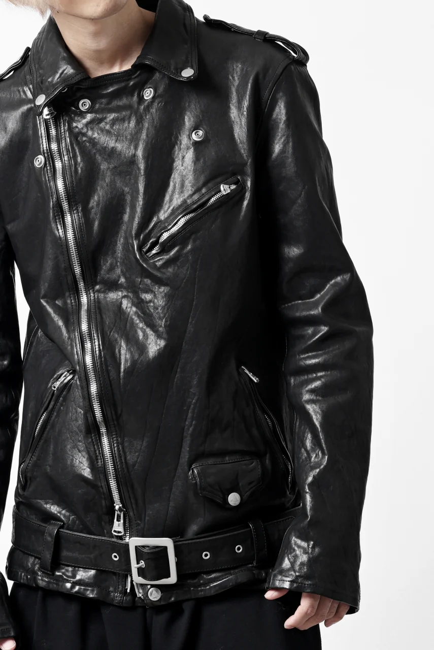 ISAMU KATAYAMA BACKLASH DOUBLE BREASTED JACKET / DOUBLE-SHOULDER OBJECT DYED (BLACK) - Image 59