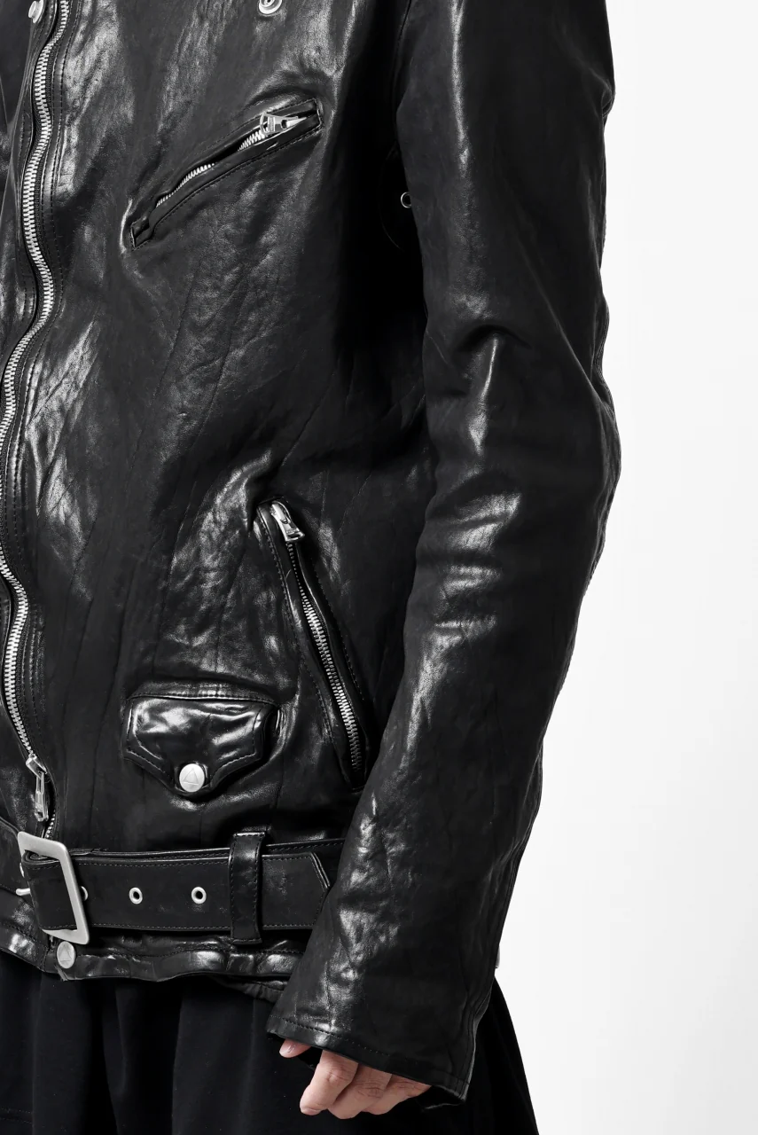 ISAMU KATAYAMA BACKLASH DOUBLE BREASTED JACKET / DOUBLE-SHOULDER OBJECT DYED (BLACK) - Image 60