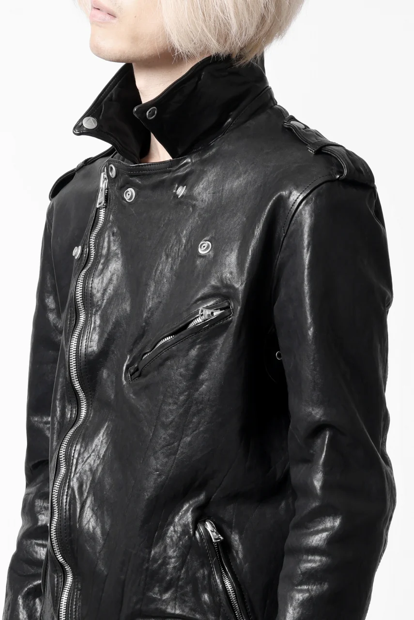 ISAMU KATAYAMA BACKLASH DOUBLE BREASTED JACKET / DOUBLE-SHOULDER OBJECT DYED (BLACK) - Image 61