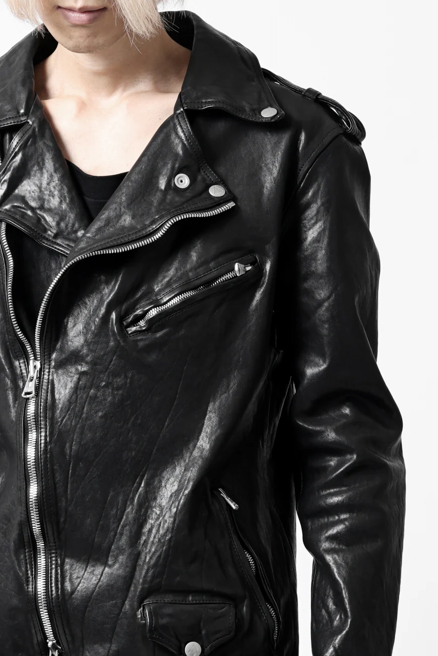 ISAMU KATAYAMA BACKLASH DOUBLE BREASTED JACKET / DOUBLE-SHOULDER OBJECT DYED (BLACK) - Image 62