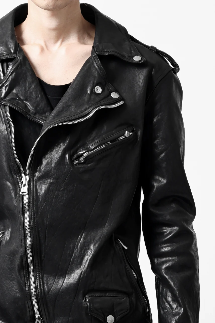 ISAMU KATAYAMA BACKLASH DOUBLE BREASTED JACKET / DOUBLE-SHOULDER OBJECT DYED (BLACK) - Image 63