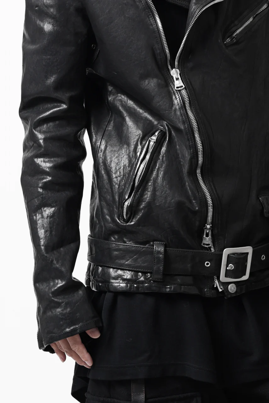 ISAMU KATAYAMA BACKLASH DOUBLE BREASTED JACKET / DOUBLE-SHOULDER OBJECT DYED (BLACK) - Image 64