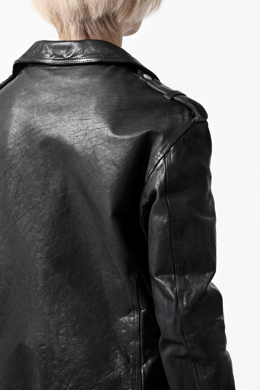 ISAMU KATAYAMA BACKLASH DOUBLE BREASTED JACKET / DOUBLE-SHOULDER OBJECT DYED (BLACK) - Image 66