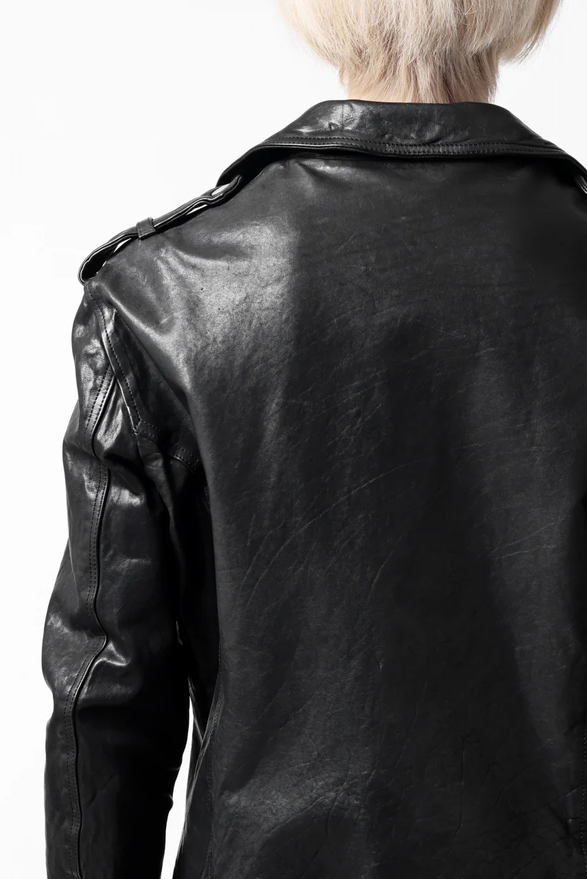 ISAMU KATAYAMA BACKLASH DOUBLE BREASTED JACKET / DOUBLE-SHOULDER OBJECT DYED (BLACK) - Image 67