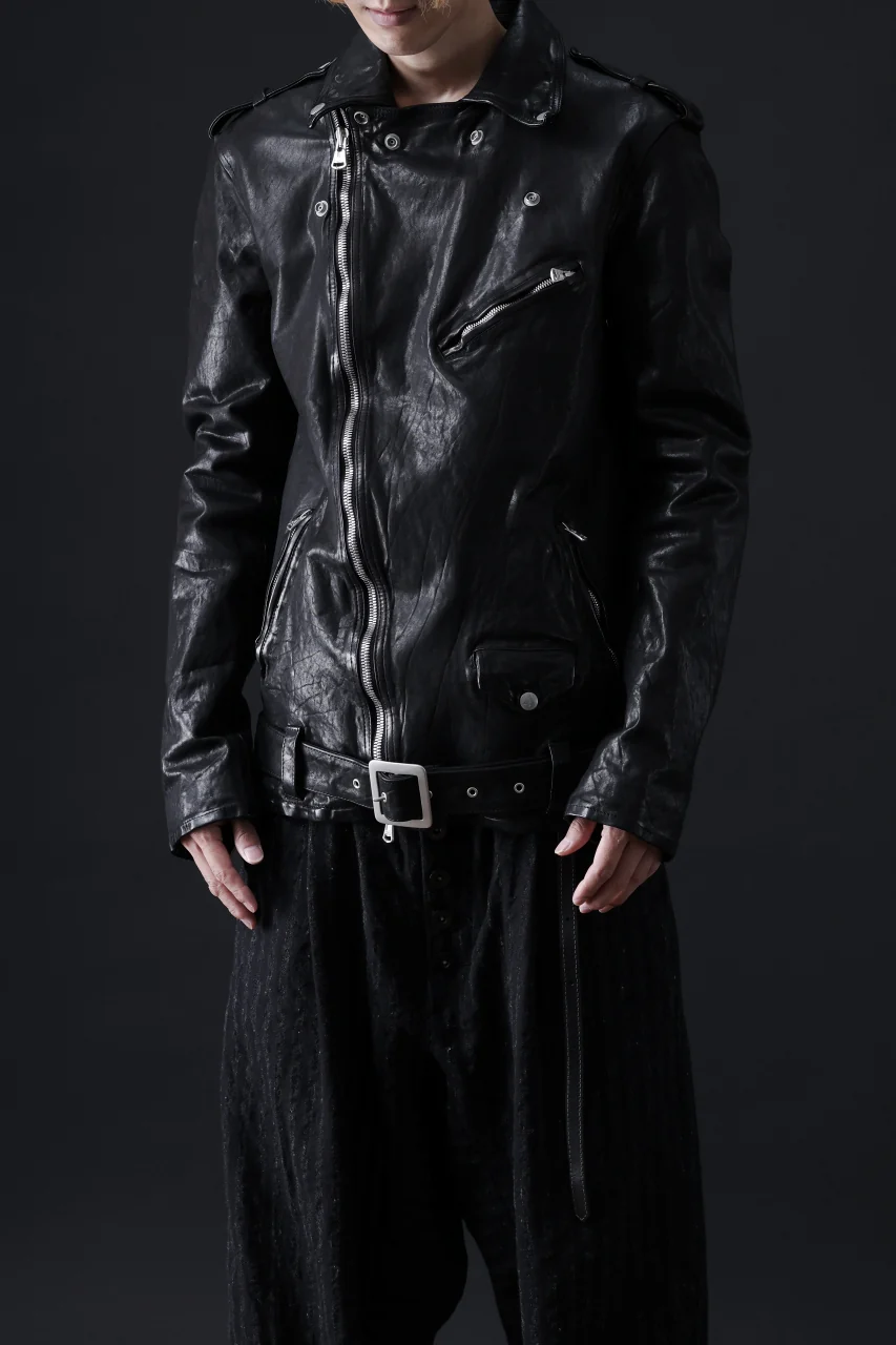 ISAMU KATAYAMA BACKLASH DOUBLE BREASTED JACKET / DOUBLE-SHOULDER OBJECT DYED (BLACK) - Image 68