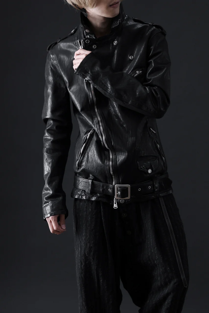 ISAMU KATAYAMA BACKLASH DOUBLE BREASTED JACKET / DOUBLE-SHOULDER OBJECT DYED (BLACK) - Image 72
