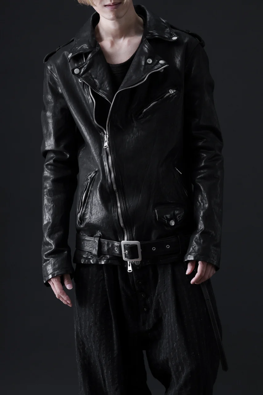 ISAMU KATAYAMA BACKLASH DOUBLE BREASTED JACKET / DOUBLE-SHOULDER OBJECT DYED (BLACK) - Image 73