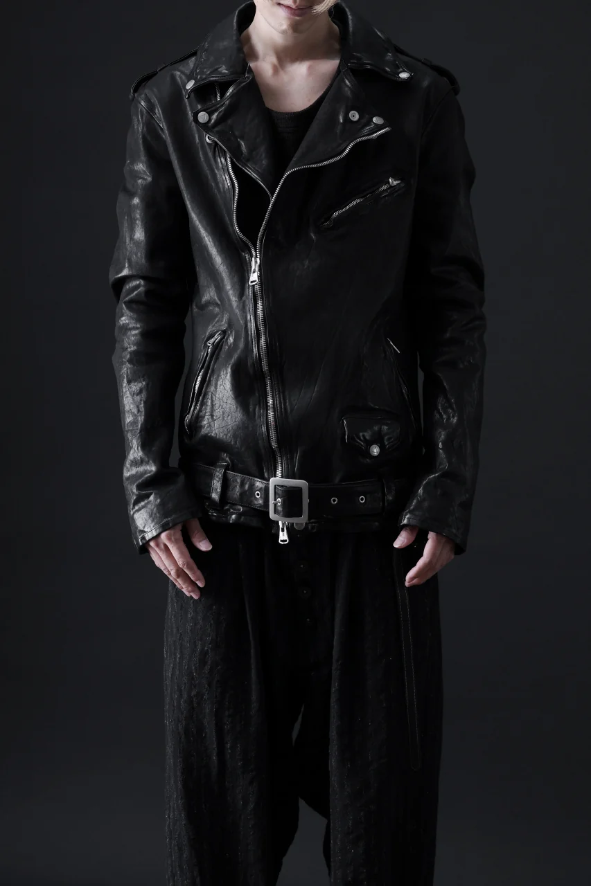 ISAMU KATAYAMA BACKLASH DOUBLE BREASTED JACKET / DOUBLE-SHOULDER OBJECT DYED (BLACK) - Image 75