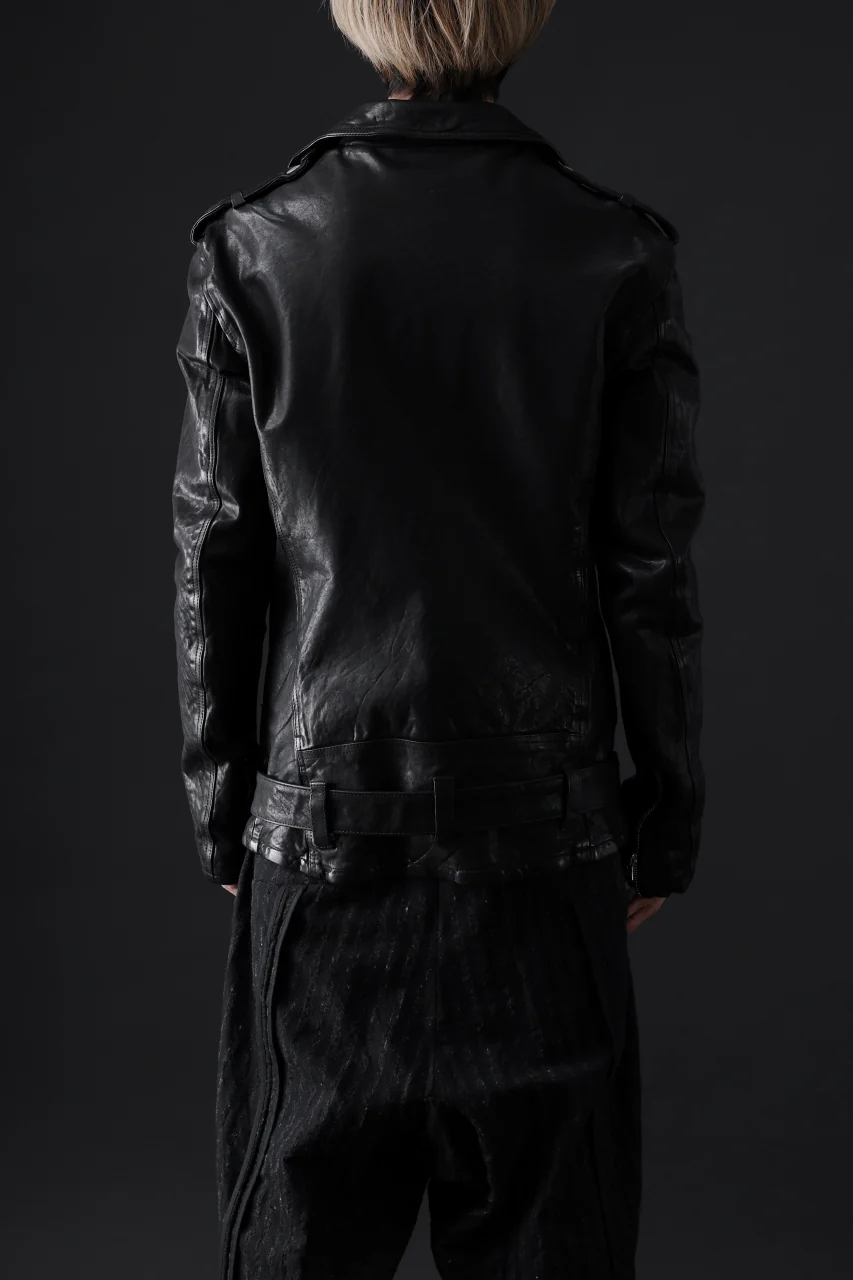 ISAMU KATAYAMA BACKLASH DOUBLE BREASTED JACKET / DOUBLE-SHOULDER OBJECT DYED (BLACK) - Image 78
