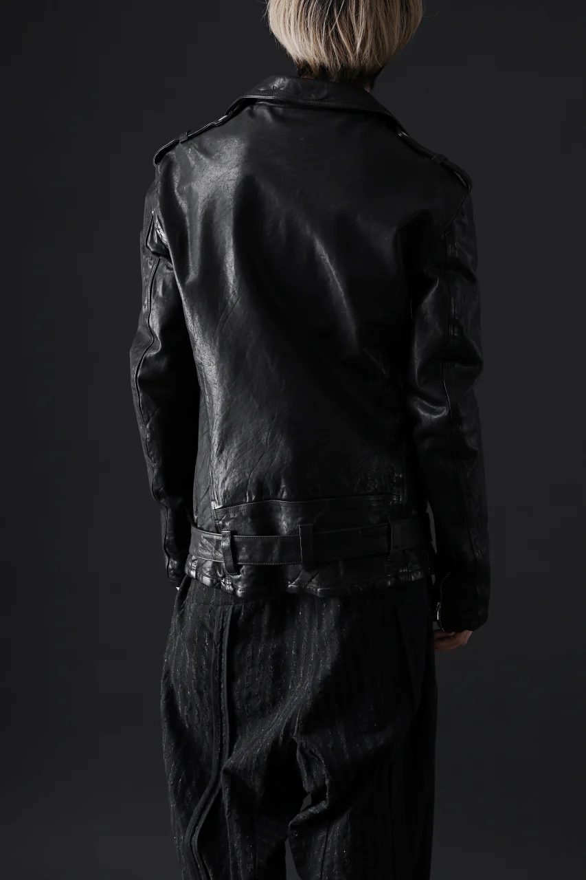ISAMU KATAYAMA BACKLASH DOUBLE BREASTED JACKET / DOUBLE-SHOULDER OBJECT DYED (BLACK) - Image 79