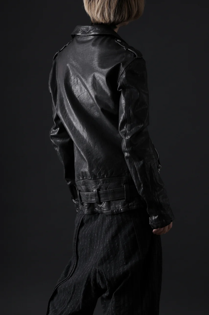 ISAMU KATAYAMA BACKLASH DOUBLE BREASTED JACKET / DOUBLE-SHOULDER OBJECT DYED (BLACK) - Image 80