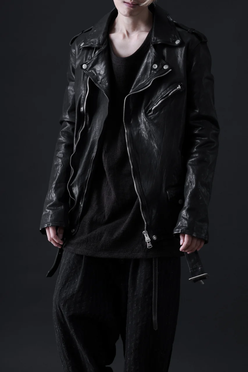 ISAMU KATAYAMA BACKLASH DOUBLE BREASTED JACKET / DOUBLE-SHOULDER OBJECT DYED (BLACK) - Image 82
