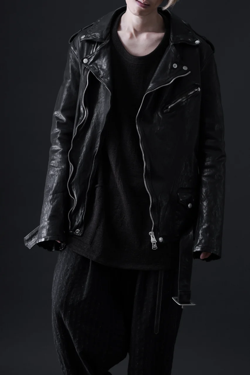 ISAMU KATAYAMA BACKLASH DOUBLE BREASTED JACKET / DOUBLE-SHOULDER OBJECT DYED (BLACK) - Image 83