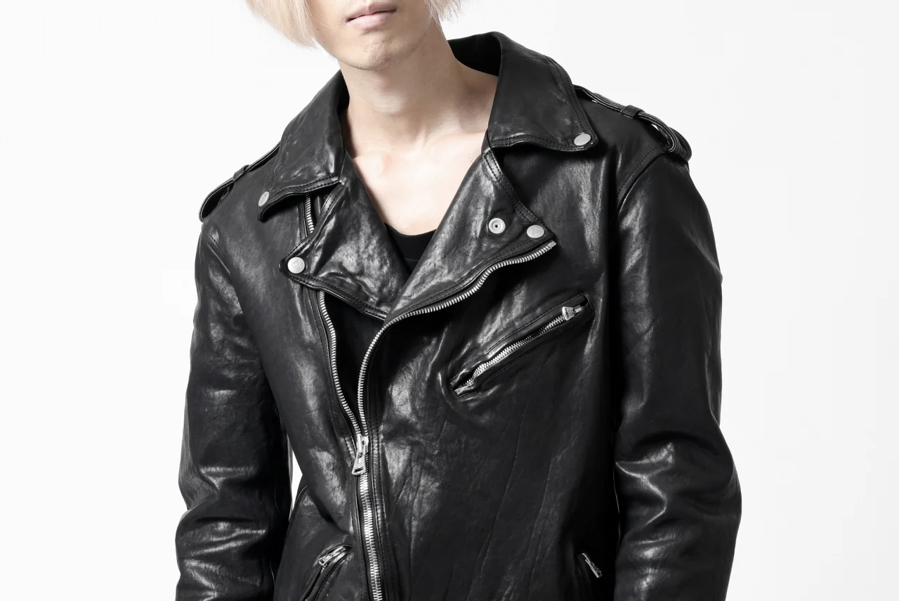 ISAMU KATAYAMA BACKLASH DOUBLE BREASTED JACKET / DOUBLE-SHOULDER OBJECT DYED (BLACK) - Image 89