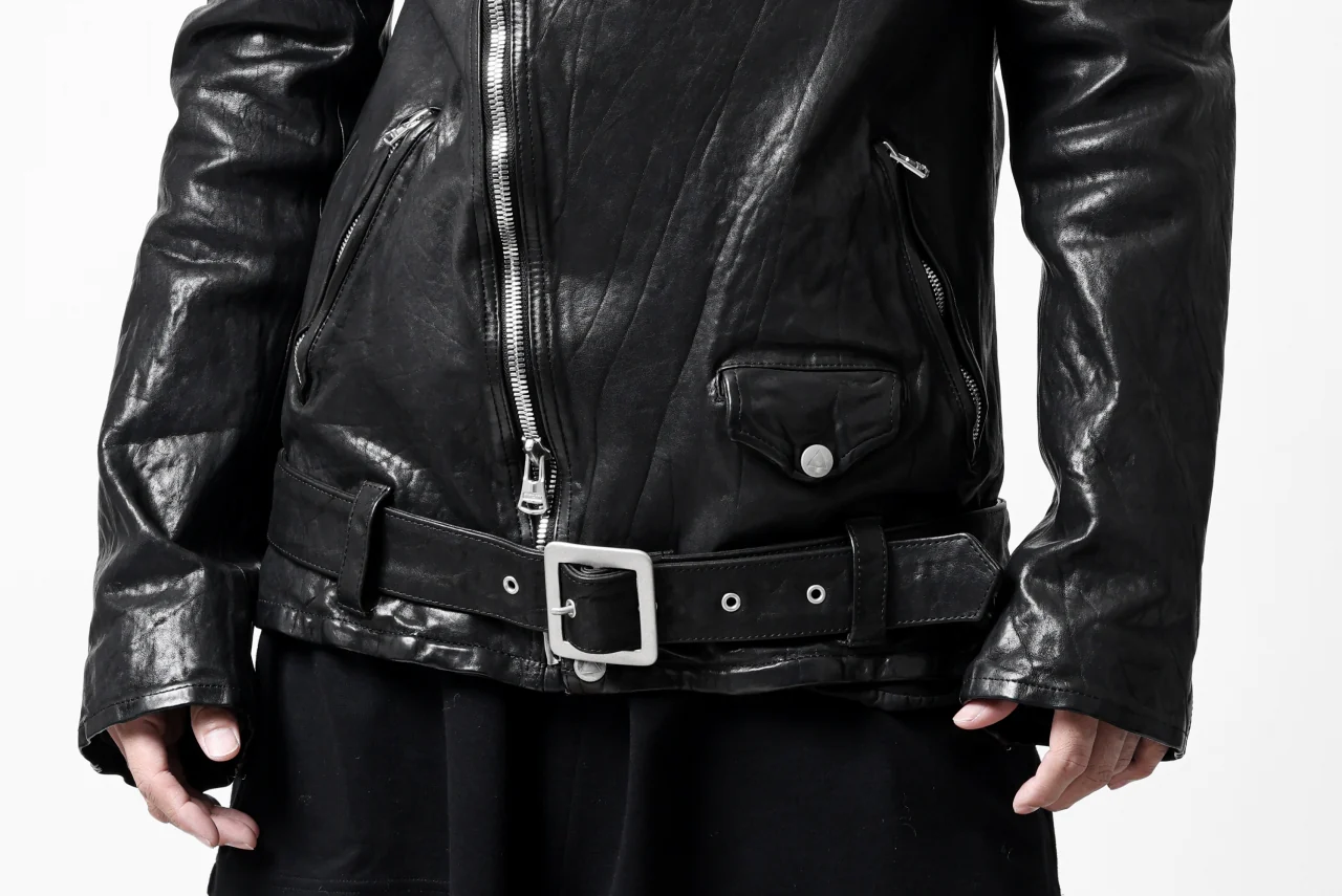 ISAMU KATAYAMA BACKLASH DOUBLE BREASTED JACKET / DOUBLE-SHOULDER OBJECT DYED (BLACK) - Image 90
